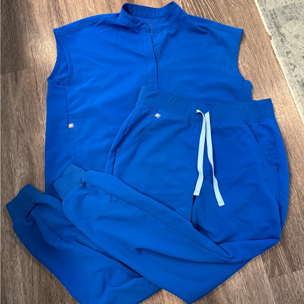 Royal Blue Figs Scrubs Set